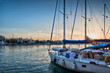 Foto: Coucher de soleil sur le port de Kos, Grèce Coucher de soleil sur le port de Kos, Grèce