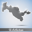 shiny icon in form of Uzbekistan