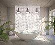 Illustration: Modern interior of bathroom Modern interior of bathroom