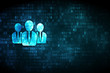 Finance concept: Business People on digital background
