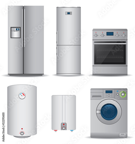Vector: Set of household appliances Set of household appliances