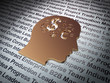 Finance concept: Golden Finance Symbol on Business background