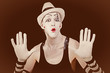 Foto: Vintage portrait of a circus clown Vintage portrait of a circus clown