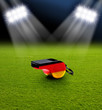 Illustration: Stadion mit Schiedsrichterpfeife Stadion mit Schiedsrichterpfeife