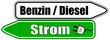 Benzin Diesel Strom Schild  #130513-svg01