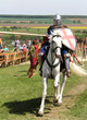 KHOTYN-MAY 10: Riding knight during  Festival, 2013, Ukraine