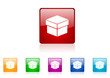 Vektor: box vector glossy web icon set box vector glossy web icon set