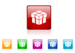 box vector glossy web icon set