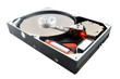 Harddisk drive (HDD) without front cover isolated on white