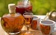Plum brandy and coffee