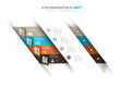 Infographic design template with paper tags.
