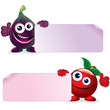 Cherry and Fig. Cartoon Illustration
