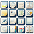 Illustration: Icons with Paper Documents. Business Design Icons with Paper Documents. Business Design
