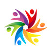 Teamwork swooshes logo