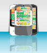 Photo: Mobile cell smart phone set telecom provider flyer Mobile cell smart phone set telecom provider flyer