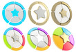 Star icon emblem isolated over white