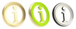 Info I letter in a circle as information emblem