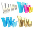 World wide web www glossy letter symbol