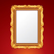 Gold Vintage Picture Frame. Illustration