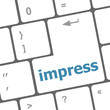 impress word on computer pc keyboard key