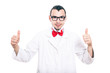 Happy lab geek thumbs up