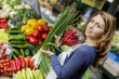 Young woman at the market
