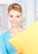 businesswoman with parcel