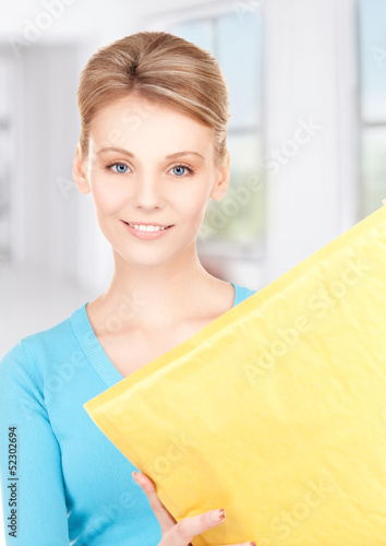 Photo: businesswoman with parcel businesswoman with parcel