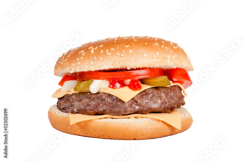 Photo: Cheeseburger isolated Cheeseburger isolated