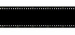 Cinema film strip black blank isolated on white
