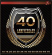 Anniversary golden shield
