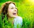Young Woman Outdoors. Enjoy Nature