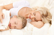 mother and daughter sleeping