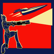Vektor: Retro Space Background Retro Space Background