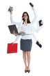 Foto: stressed businesswoman at work stressed businesswoman at work
