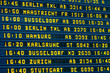 departure - arrival information flight board at the airport