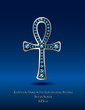 Egyptian Ankh with Aquamarine Stones