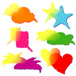 Vector: Set of Colorful Transparent Speech Bubbles Set of Colorful Transparent Speech Bubbles
