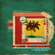 Scrap marine template with palms