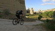 A group of mountain bikers riding at cappadocia