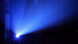 rays of color light from video projector