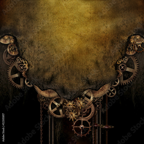 Illustration: Steampunk Background Steampunk Background