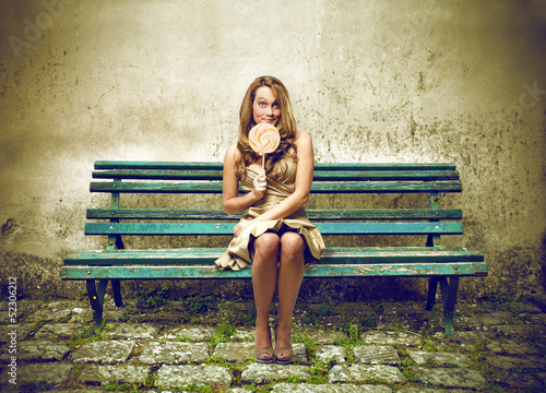 Photo: woman with lollipop woman with lollipop
