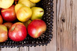 apples and pears in a basket
