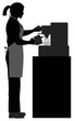Female Coffee Barista Illustration