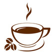 Vector icon of coffee cup