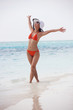 Photo: beautiful gril on beach have fun beautiful gril on beach have fun