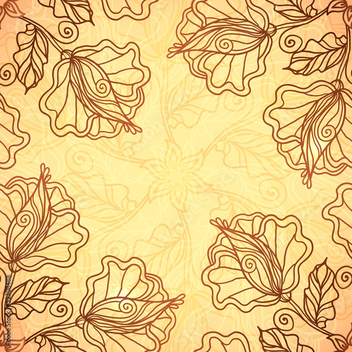 Vector: Ornate vintage isolated doodle vector flowers Ornate vintage isolated doodle vector flowers