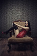 Mistress in red