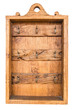 Old brown vintage wooden rusty key holder box